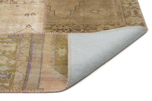 Anatolia Over Dyed Patchwork Unique Rug 7'7'' x 9'9'' ft 230 x 296 cm