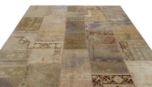 Anatolia Over Dyed Patchwork Unique Rug 7'7'' x 9'9'' ft 230 x 296 cm