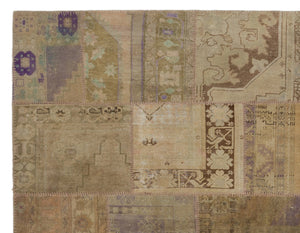 Anatolia Over Dyed Patchwork Unique Rug 7'7'' x 9'9'' ft 230 x 296 cm
