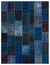 Blue Over Dyed Patchwork Unique Rug 8'10'' x 11'11'' ft 270 x 364 cm