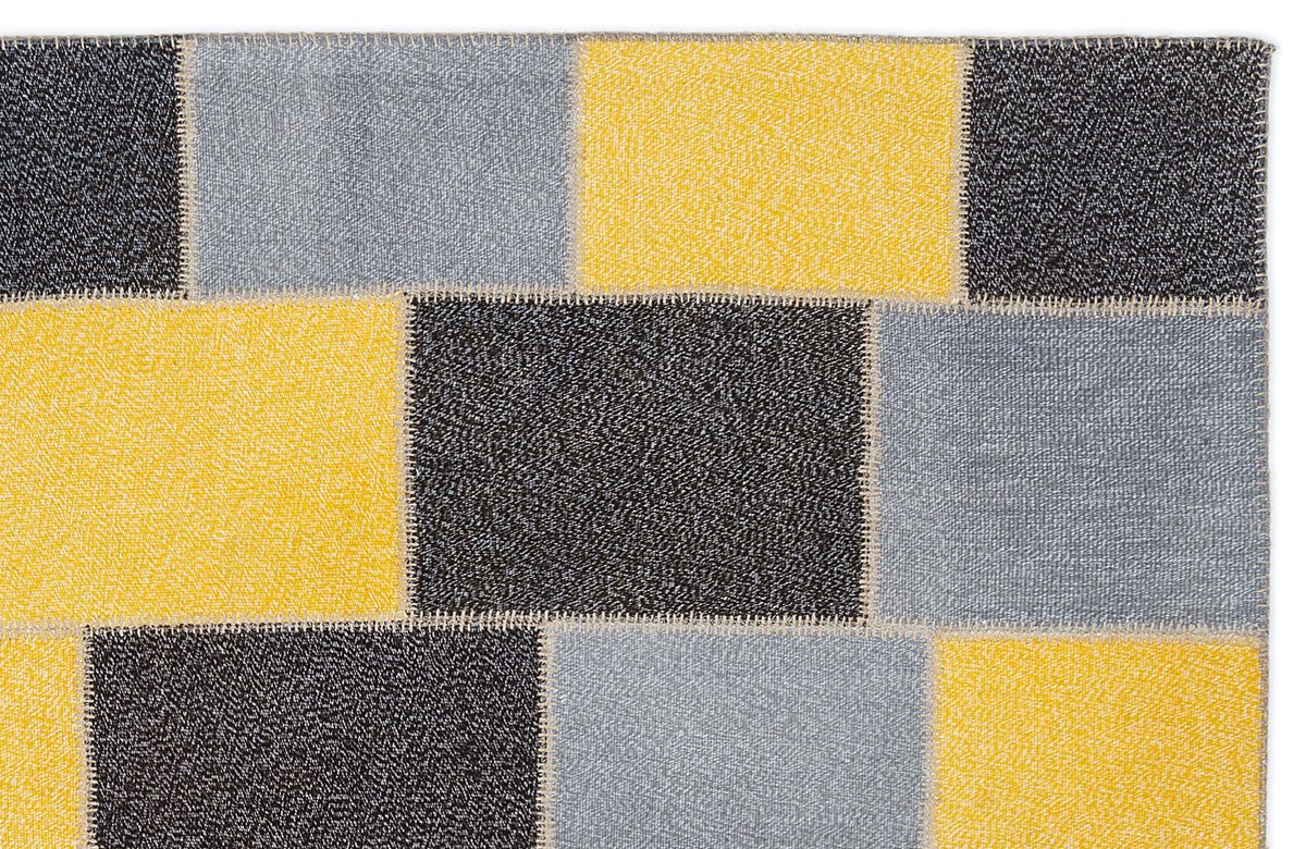 Mixed Over Dyed Patchwork Unique Rug 5&#39;3&#39;&#39; x 7&#39;7&#39;&#39; ft 160 x 230 cm