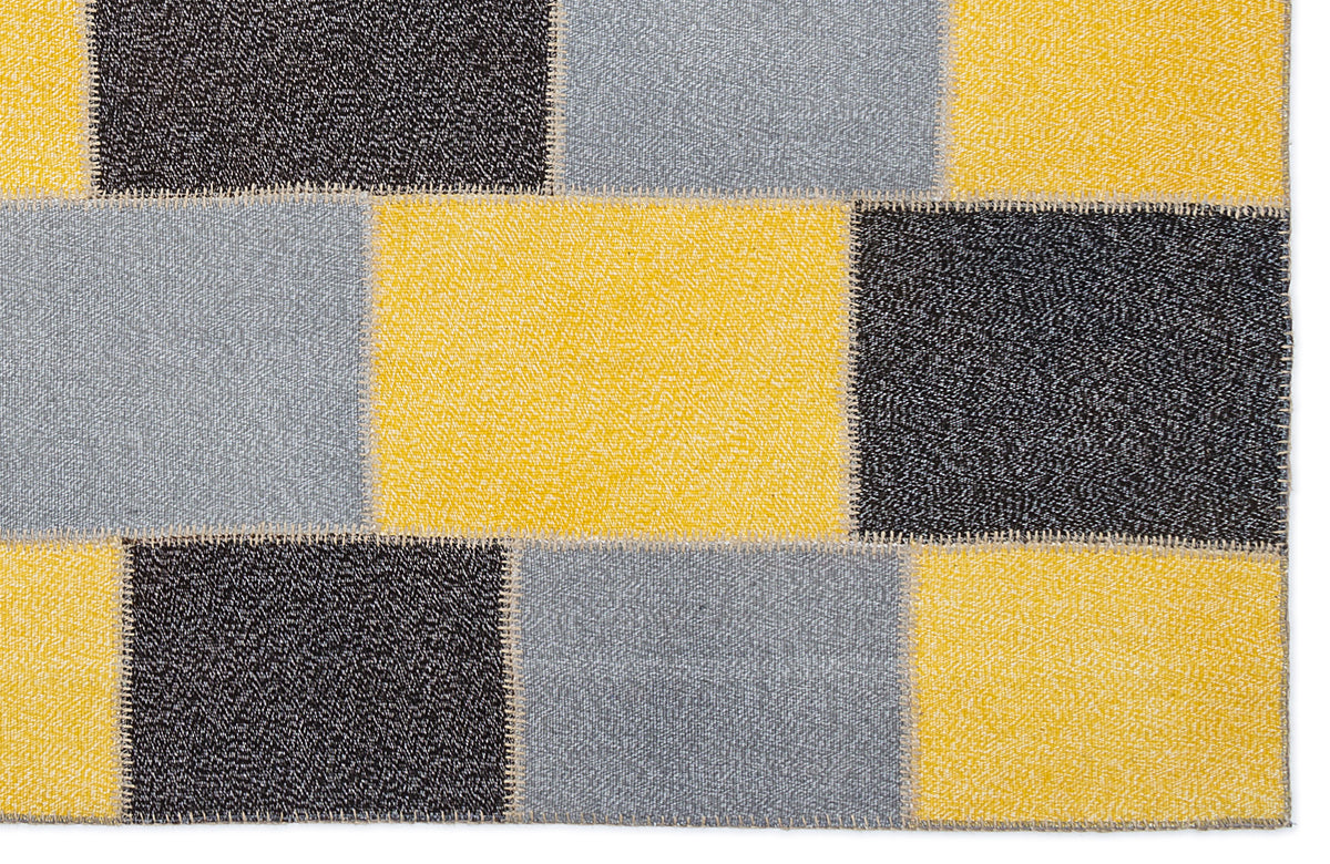 Mixed Over Dyed Patchwork Unique Rug 5&#39;3&#39;&#39; x 7&#39;7&#39;&#39; ft 160 x 230 cm