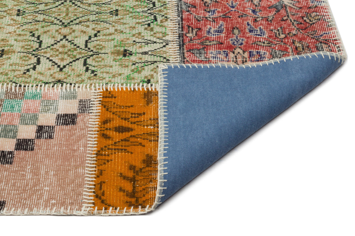 Naturel Over Dyed Patchwork Unique Rug 8&#39;1&#39;&#39; x 10&#39;1&#39;&#39; ft 246 x 308 cm