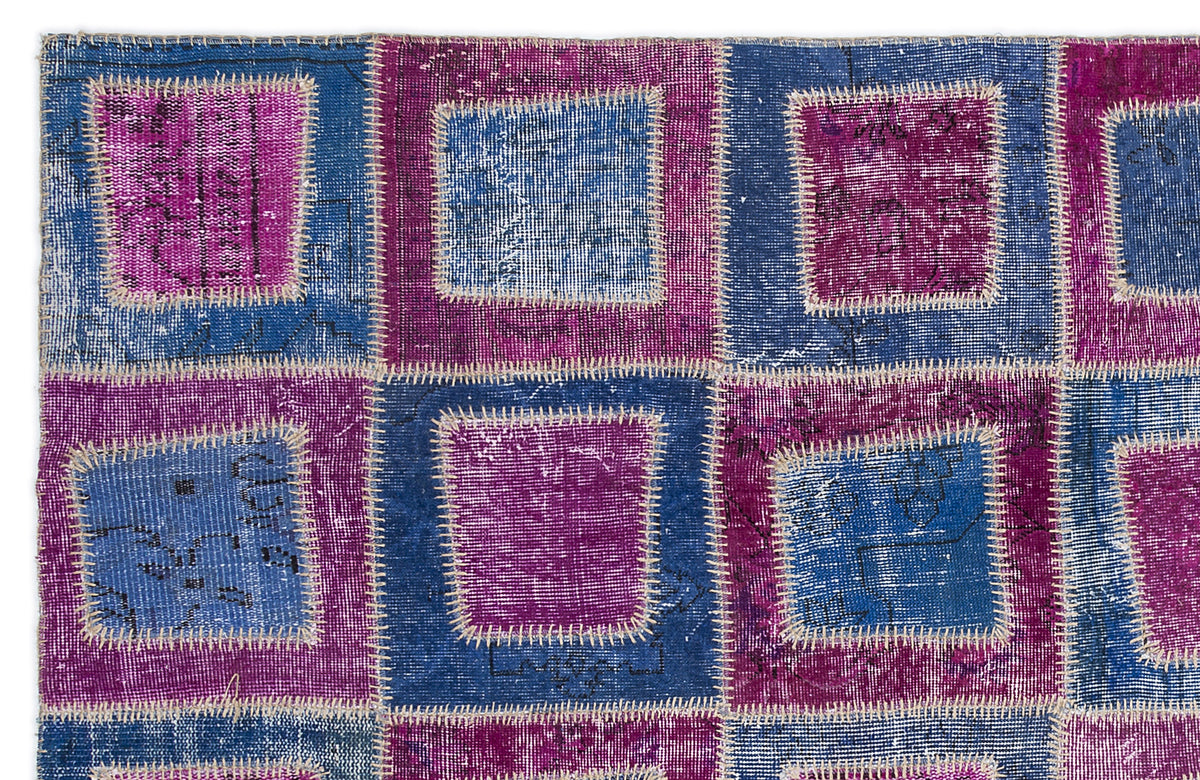 Pink Over Dyed Patchwork Unique Rug 5&#39;3&#39;&#39; x 7&#39;7&#39;&#39; ft 160 x 230 cm