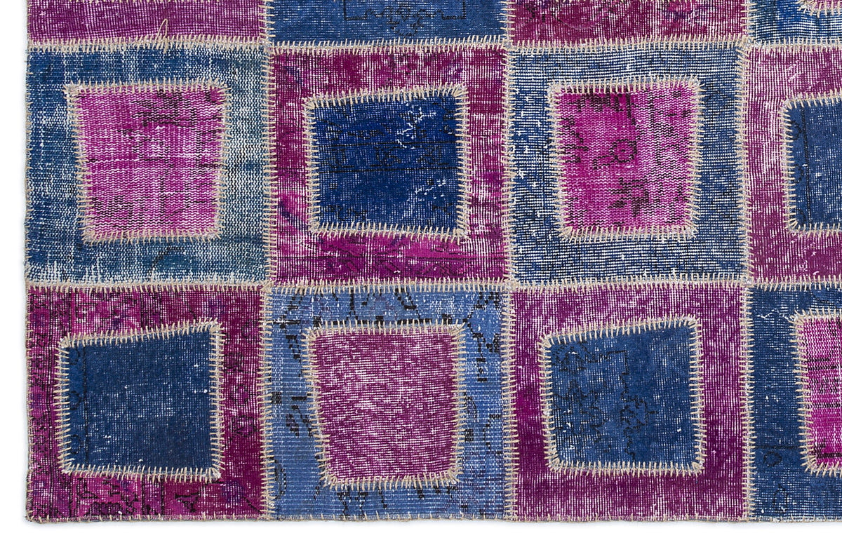 Pink Over Dyed Patchwork Unique Rug 5&#39;3&#39;&#39; x 7&#39;7&#39;&#39; ft 160 x 230 cm
