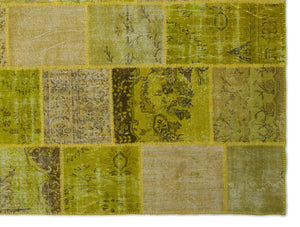 Green Over Dyed Patchwork Unique Rug 8'12'' x 12'0'' ft 274 x 366 cm