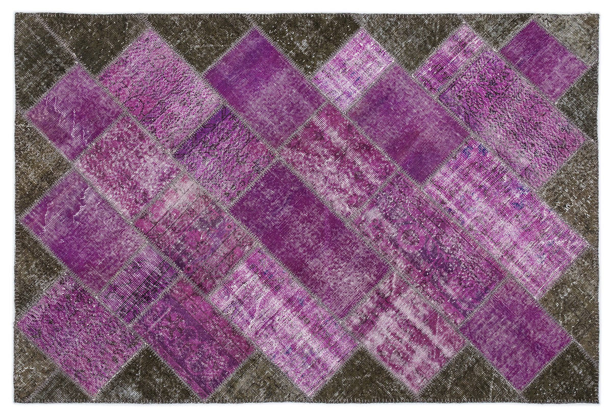 Mixed Over Dyed Patchwork Unique Rug 5&#39;3&#39;&#39; x 7&#39;7&#39;&#39; ft 160 x 230 cm