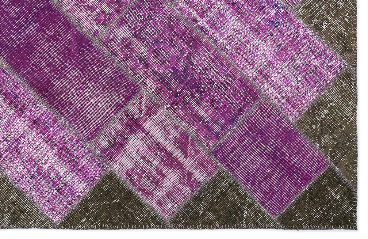 Mixed Over Dyed Patchwork Unique Rug 5&#39;3&#39;&#39; x 7&#39;7&#39;&#39; ft 160 x 230 cm