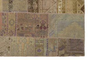 Anatolia Over Dyed Patchwork Unique Rug 6'1'' x 8'12'' ft 185 x 274 cm