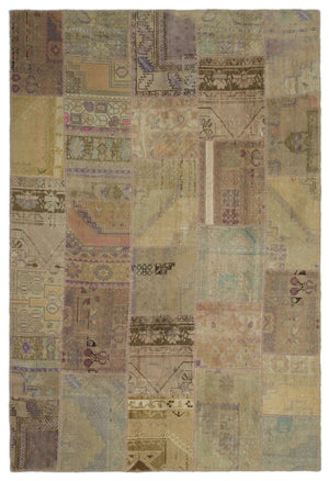 Anatolia Over Dyed Patchwork Unique Rug 6'1'' x 8'12'' ft 185 x 274 cm