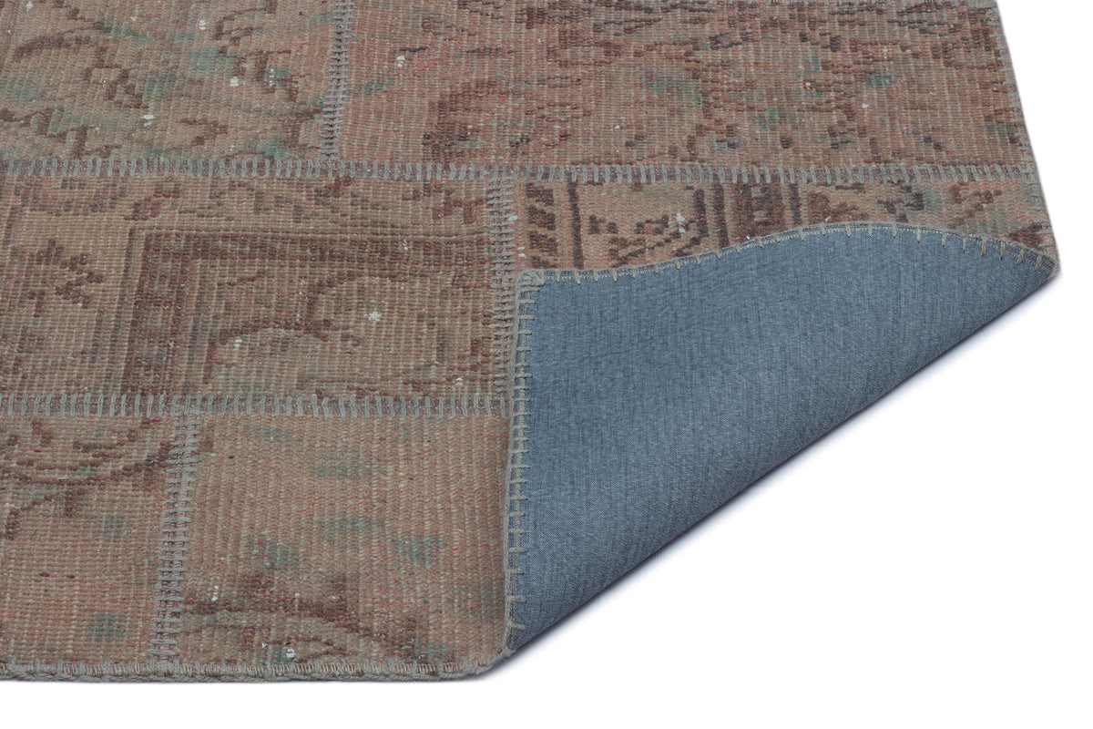 Beige Over Dyed Patchwork Unique Rug 2&#39;7&#39;&#39; x 4&#39;11&#39;&#39; ft 80 x 150 cm