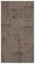 Beige Over Dyed Patchwork Unique Rug 2'7'' x 4'11'' ft 80 x 150 cm