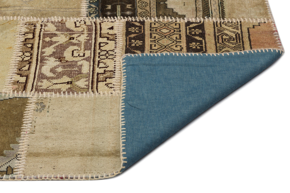 Anatolia Over Dyed Patchwork Unique Rug 5&#39;3&#39;&#39; x 7&#39;7&#39;&#39; ft 160 x 230 cm