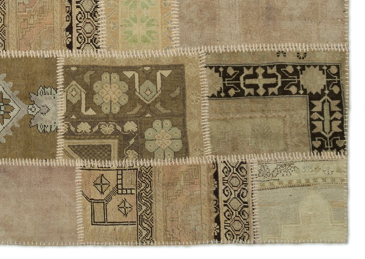 Anatolia Over Dyed Patchwork Unique Rug 5&#39;3&#39;&#39; x 7&#39;7&#39;&#39; ft 160 x 230 cm