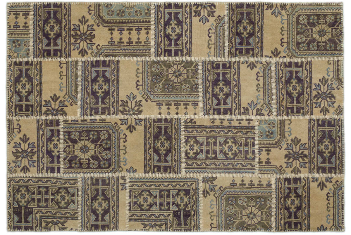 Natural Anatolium Patchwork Rug 5&#39;3&#39;&#39; x 7&#39;7&#39;&#39; ft 160 x 230 cm