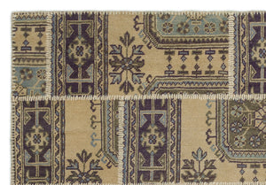 Anatolia Over Dyed Patchwork Unique Rug 5'3'' x 7'7'' ft 160 x 230 cm