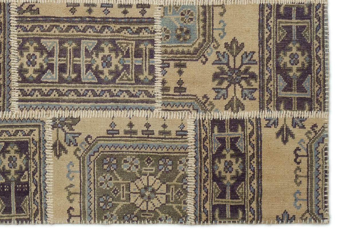 Anatolia Over Dyed Patchwork Unique Rug 5&#39;3&#39;&#39; x 7&#39;7&#39;&#39; ft 160 x 230 cm