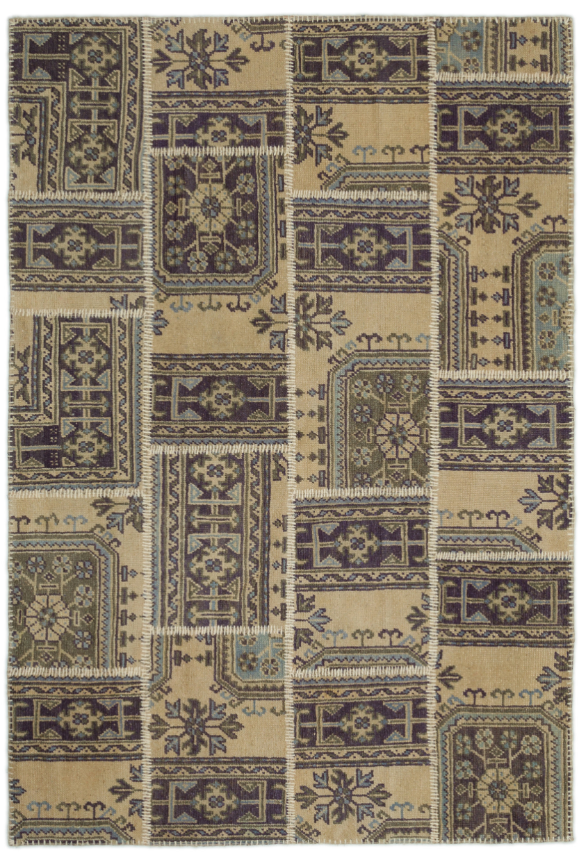 Natural Anatolium Patchwork Rug 5&#39;3&#39;&#39; x 7&#39;7&#39;&#39; ft 160 x 230 cm