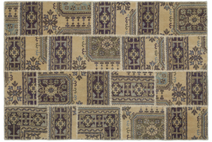 Natural Anatolium Patchwork Rug 5'3'' x 7'7'' ft 160 x 230 cm