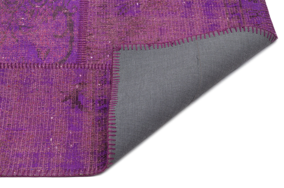 Purple Over Dyed Patchwork Unique Rug 5&#39;3&#39;&#39; x 7&#39;7&#39;&#39; ft 160 x 230 cm