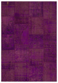 Purple Over Dyed Patchwork Unique Rug 5'3'' x 7'7'' ft 160 x 230 cm