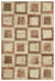 Beige Over Dyed Patchwork Unique Rug 5'3'' x 7'8'' ft 160 x 233 cm