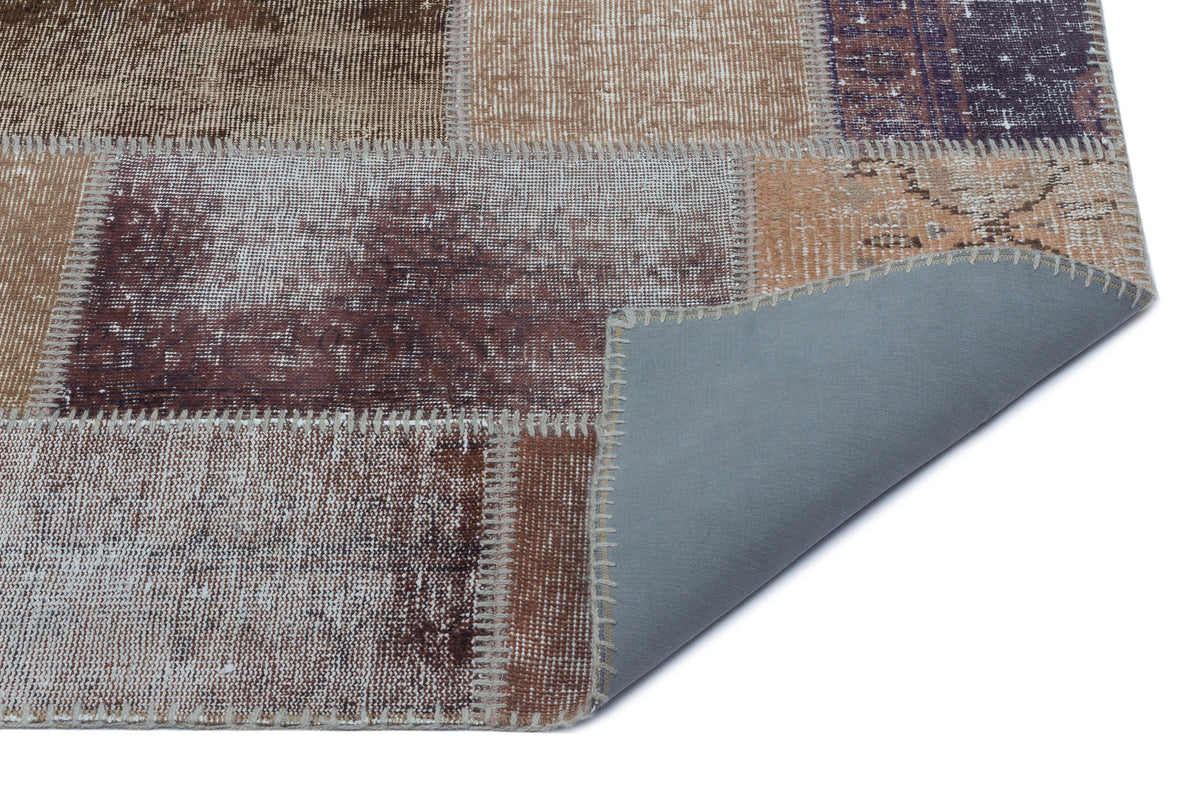 Beige Over Dyed Patchwork Unique Rug 3&#39;11&#39;&#39; x 5&#39;11&#39;&#39; ft 120 x 180 cm