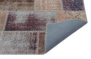 Beige Over Dyed Patchwork Unique Rug 3'11'' x 5'11'' ft 120 x 180 cm