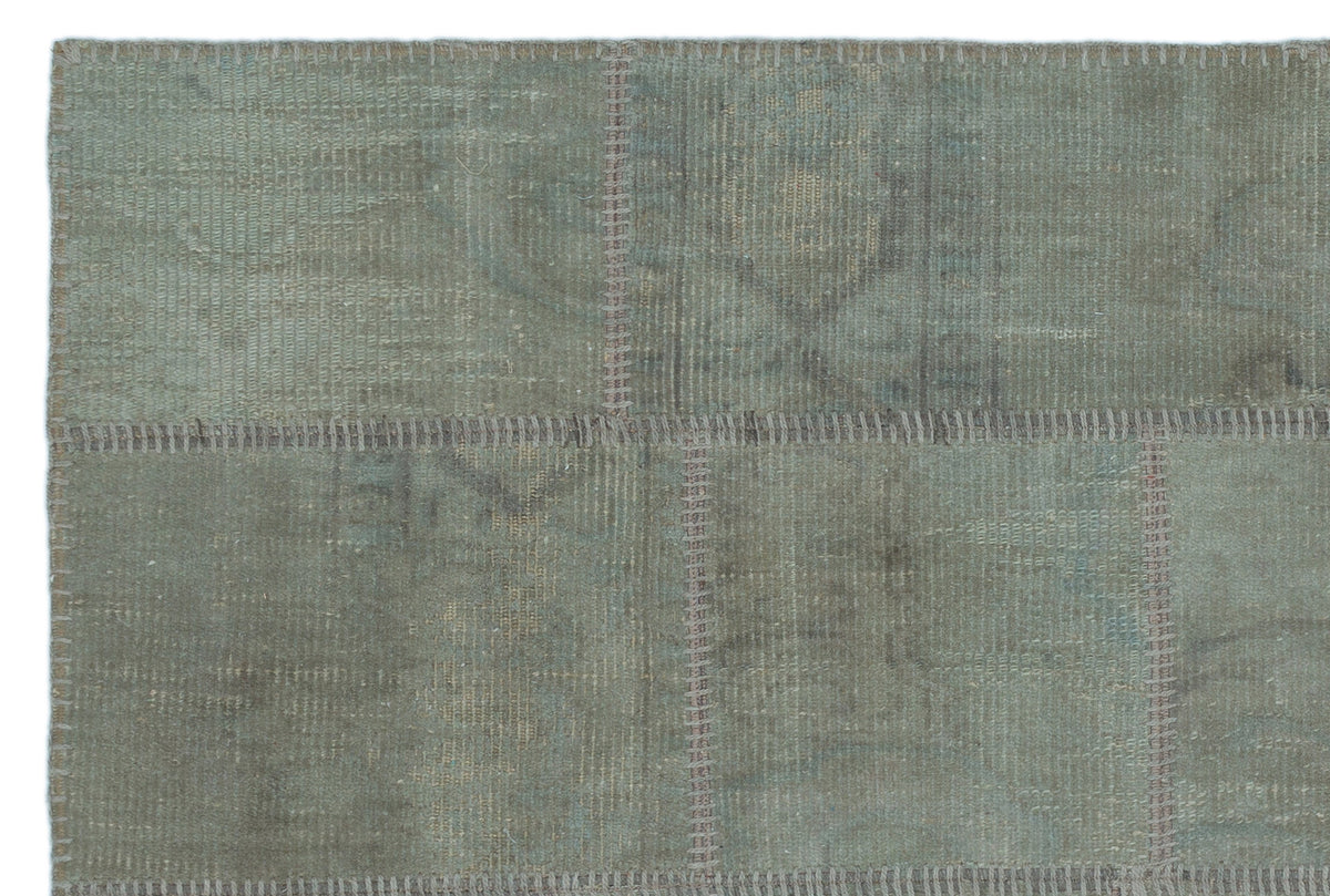 Gray Over Dyed Patchwork Unique Rug 3&#39;11&#39;&#39; x 5&#39;11&#39;&#39; ft 120 x 180 cm