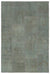 Gray Over Dyed Patchwork Unique Rug 3'11'' x 5'11'' ft 120 x 180 cm