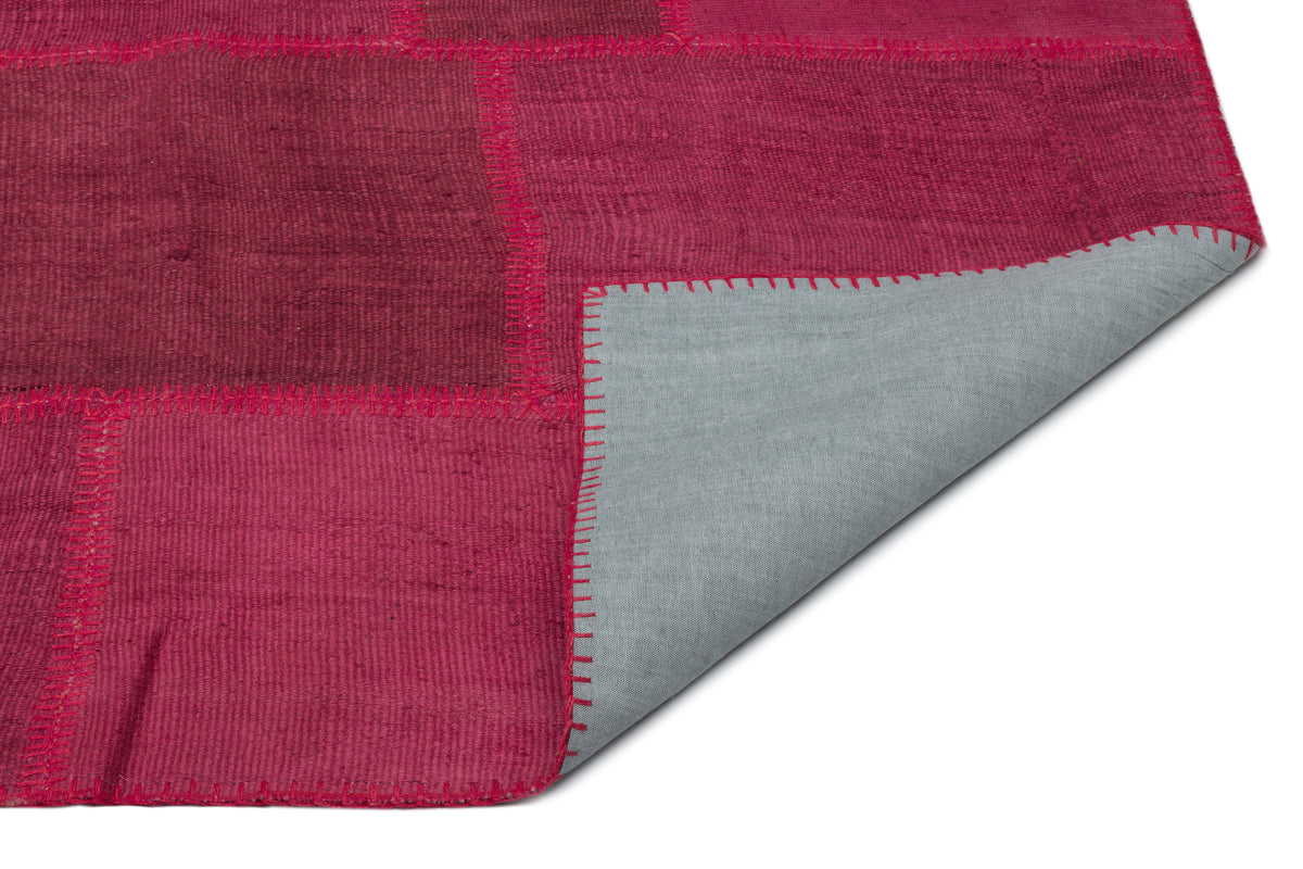 Mixed Over Dyed Kilim Patchwork Unique Rug 6&#39;6&#39;&#39; x 9&#39;10&#39;&#39; ft 199 x 300 cm