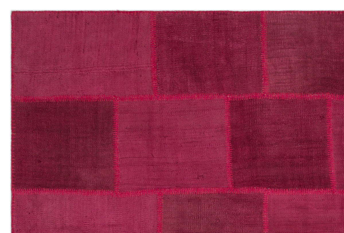 Mixed Over Dyed Kilim Patchwork Unique Rug 6&#39;6&#39;&#39; x 9&#39;10&#39;&#39; ft 199 x 300 cm