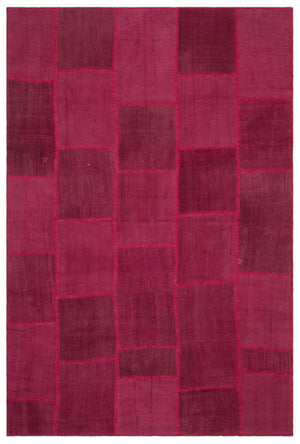 Mixed Over Dyed Kilim Patchwork Unique Rug 6'6'' x 9'10'' ft 199 x 300 cm