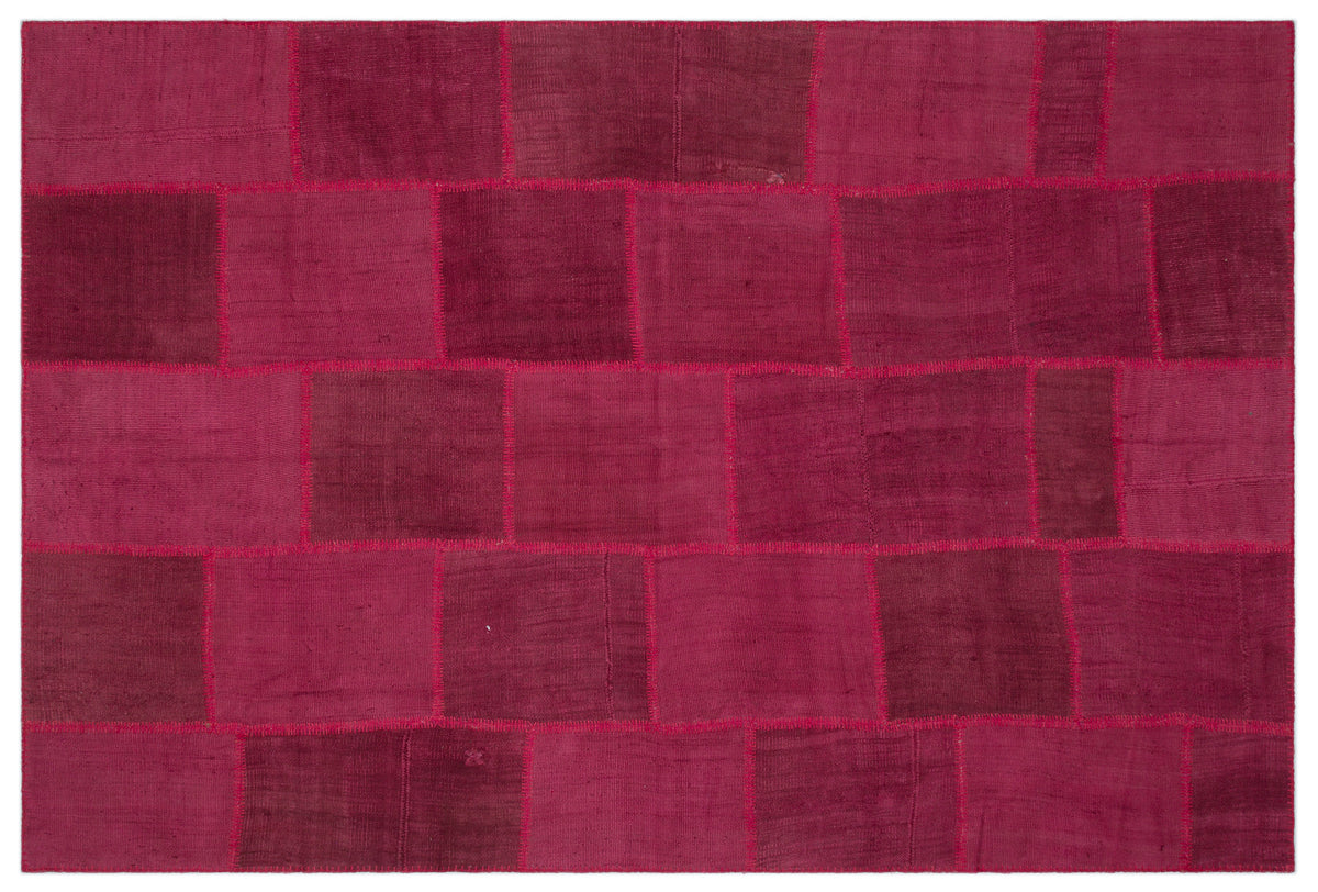 Mixed Over Dyed Kilim Patchwork Unique Rug 6&#39;6&#39;&#39; x 9&#39;10&#39;&#39; ft 199 x 300 cm