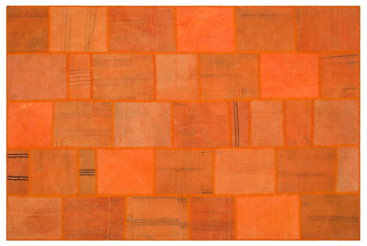 Mixed Over Dyed Kilim Patchwork Unique Rug 6&#39;5&#39;&#39; x 9&#39;9&#39;&#39; ft 195 x 298 cm