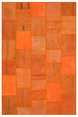 Mixed Over Dyed Kilim Patchwork Unique Rug 6'5'' x 9'9'' ft 195 x 298 cm