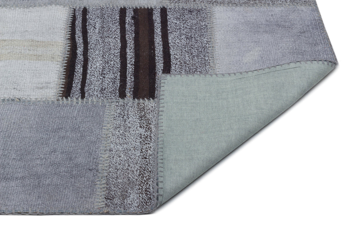 Mixed Over Dyed Kilim Patchwork Unique Rug 6&#39;7&#39;&#39; x 9&#39;10&#39;&#39; ft 200 x 300 cm