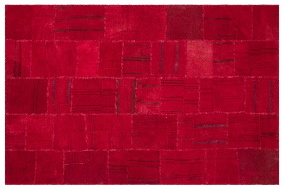 Mixed Over Dyed Kilim Patchwork Unique Rug 6&#39;5&#39;&#39; x 9&#39;10&#39;&#39; ft 196 x 300 cm