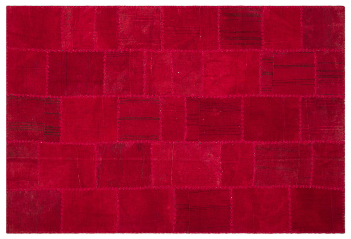 Mixed Over Dyed Kilim Patchwork Unique Rug 6&#39;8&#39;&#39; x 9&#39;9&#39;&#39; ft 202 x 296 cm