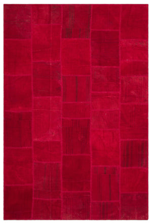 Mixed Over Dyed Kilim Patchwork Unique Rug 6'8'' x 9'9'' ft 202 x 296 cm
