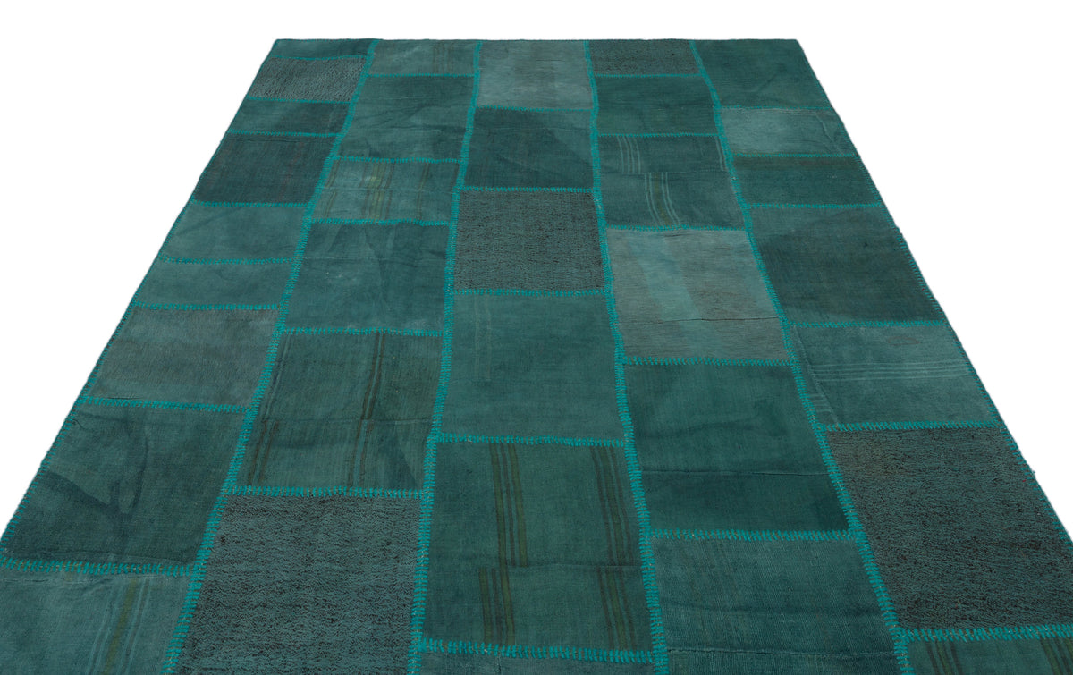 Mixed Over Dyed Kilim Patchwork Unique Rug 6&#39;6&#39;&#39; x 9&#39;10&#39;&#39; ft 199 x 300 cm