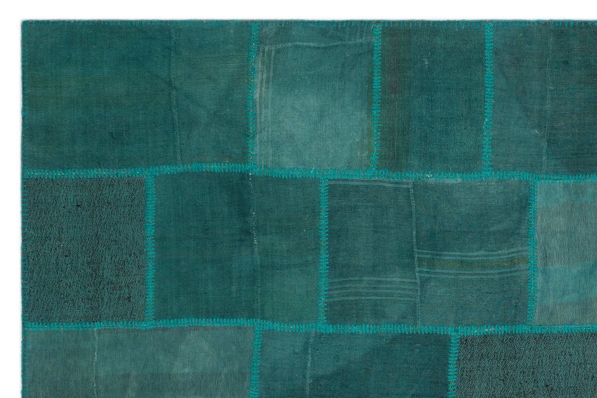 Mixed Over Dyed Kilim Patchwork Unique Rug 6&#39;6&#39;&#39; x 9&#39;10&#39;&#39; ft 199 x 300 cm