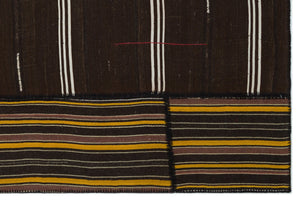 Striped Over Dyed Kilim Patchwork Unique Rug 6'8'' x 10'0'' ft 203 x 305 cm