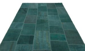 Mixed Over Dyed Kilim Patchwork Unique Rug 6'6'' x 9'10'' ft 197 x 300 cm