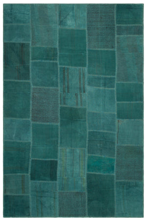 Mixed Over Dyed Kilim Patchwork Unique Rug 6'6'' x 9'10'' ft 197 x 300 cm
