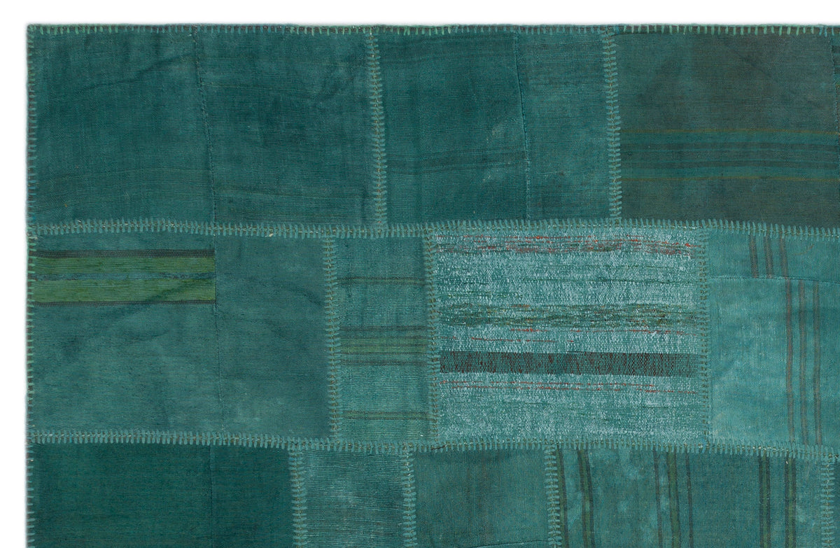 Mixed Over Dyed Kilim Patchwork Unique Rug 6&#39;5&#39;&#39; x 9&#39;10&#39;&#39; ft 195 x 300 cm