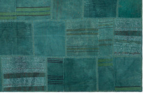 Mixed Over Dyed Kilim Patchwork Unique Rug 6'5'' x 9'10'' ft 195 x 300 cm
