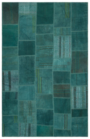 Mixed Over Dyed Kilim Patchwork Unique Rug 6'5'' x 9'10'' ft 195 x 300 cm