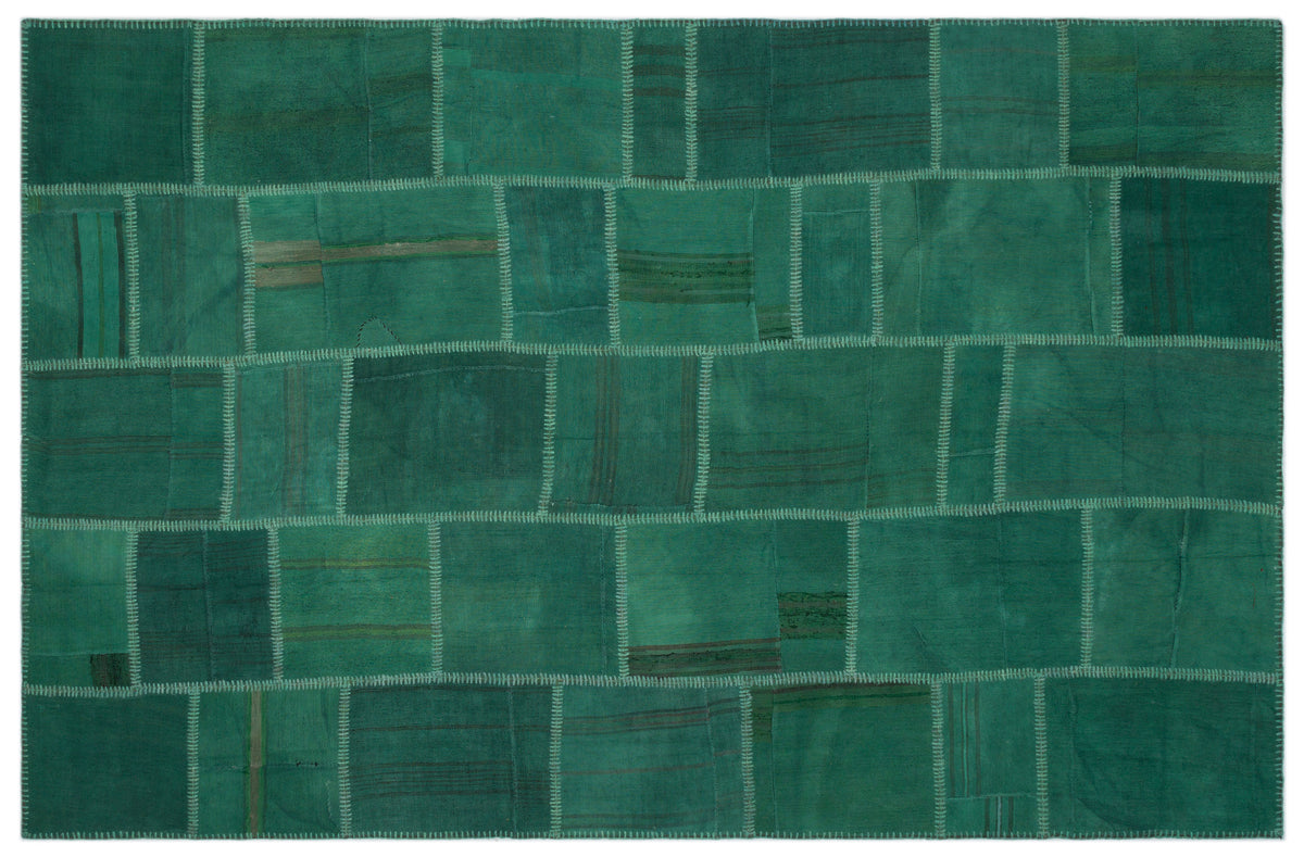 Mixed Over Dyed Kilim Patchwork Unique Rug 6&#39;4&#39;&#39; x 9&#39;9&#39;&#39; ft 193 x 297 cm