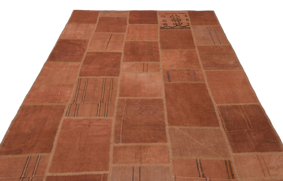 Mixed Over Dyed Kilim Patchwork Unique Rug 6&#39;6&#39;&#39; x 9&#39;11&#39;&#39; ft 198 x 301 cm